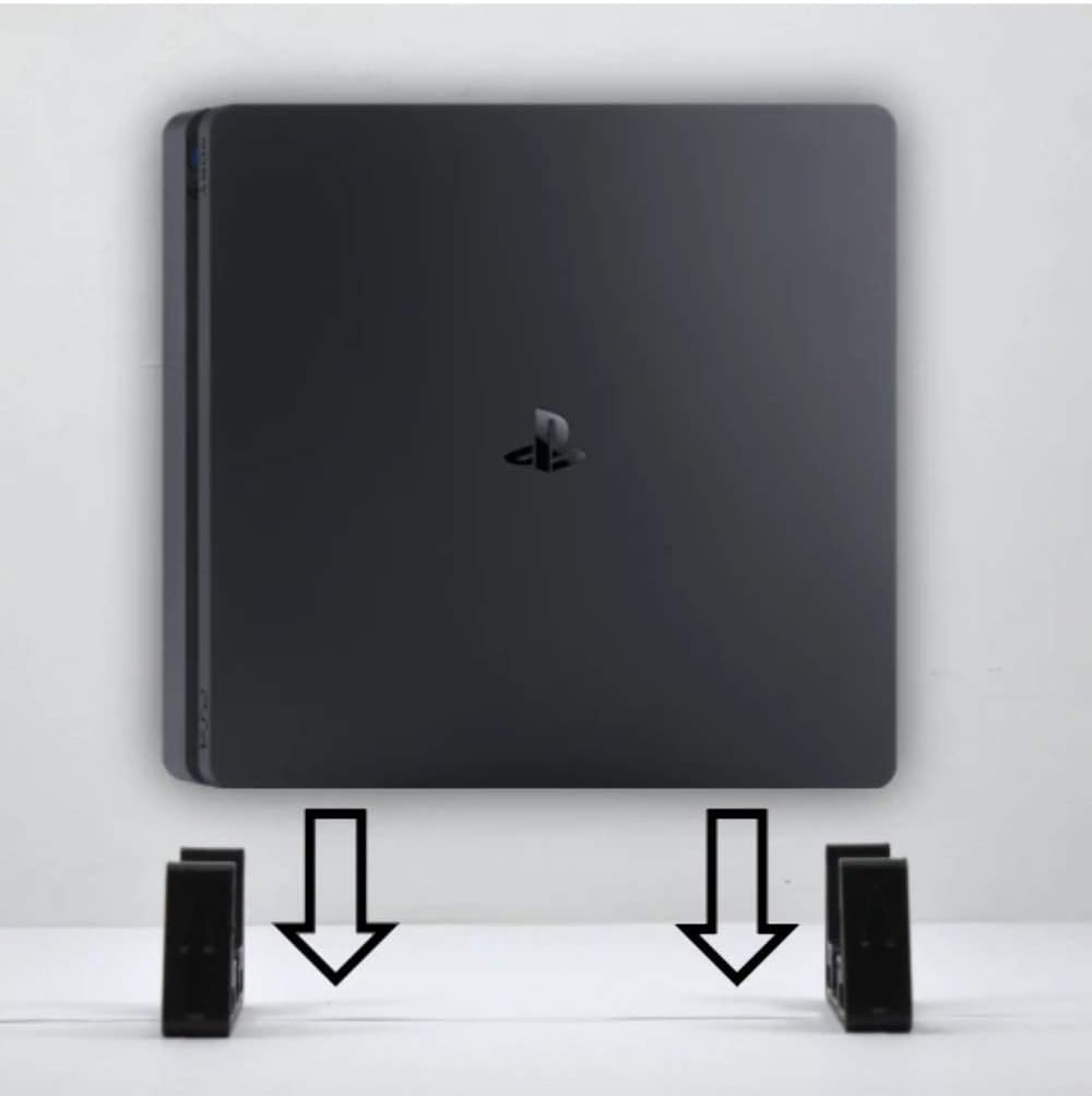 PS4 Slim Console Vertical Stand Adjustable, Diffrent Colours Available White - Black image number 7