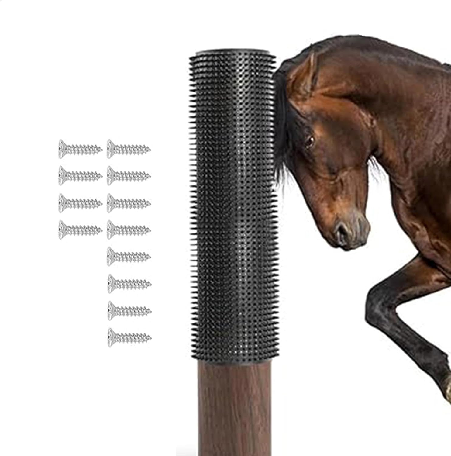 Livestock Scratching Brush, Livestock Scratching Post, Horse Cattle Scratchers, Animal Back Scratcher, Sheep Grooming Brushes Itch Relief Soft Touch Mat for Farm Animals