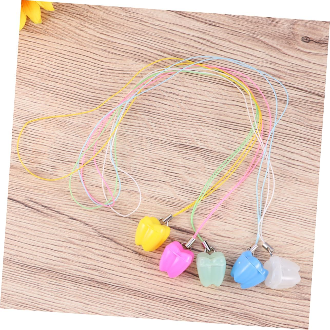 UPKOCH 5Pcs Unique Teeth Storage Box Milk Tooth Box Organizer for Christmas Birthday image number 2