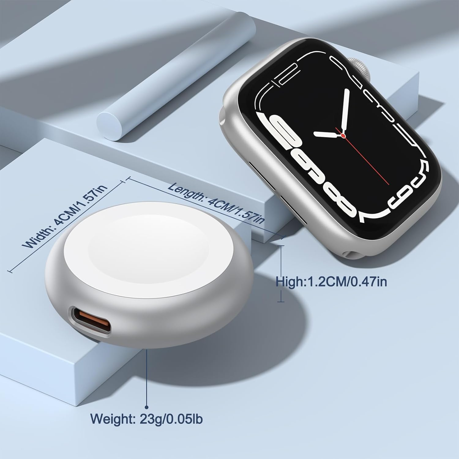 USB C Magnetic Charging Only Dock for Apple Watch Charger, Fast Charging Dock for Apple Watch Series 10 9 8 7 6 5 4 3 2 1 SE Ultra image number 1