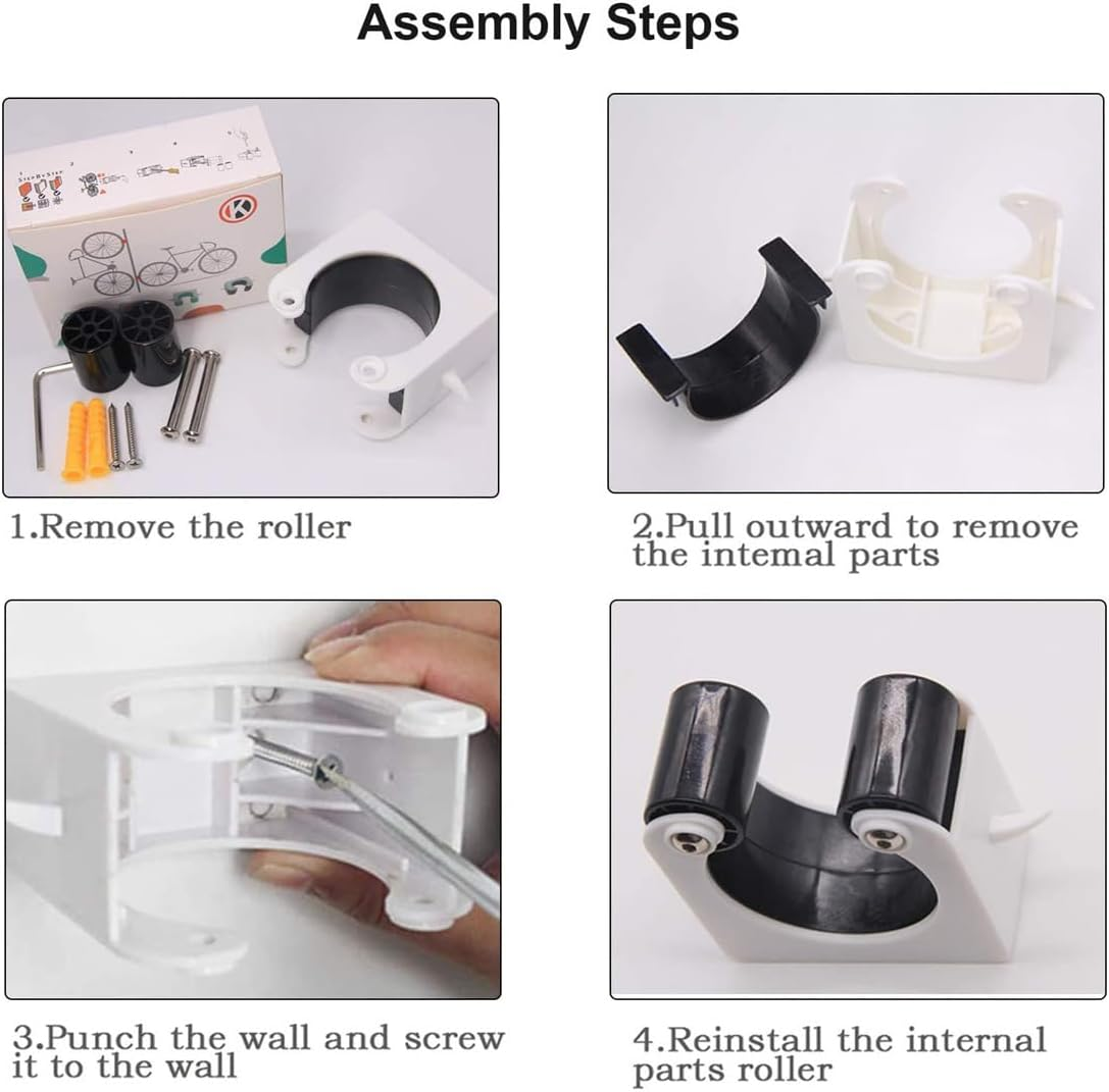 Wall Mounted Bicycle Parking Rack, Tire Parking Clip, Portable Simple Parking Rack image number 4