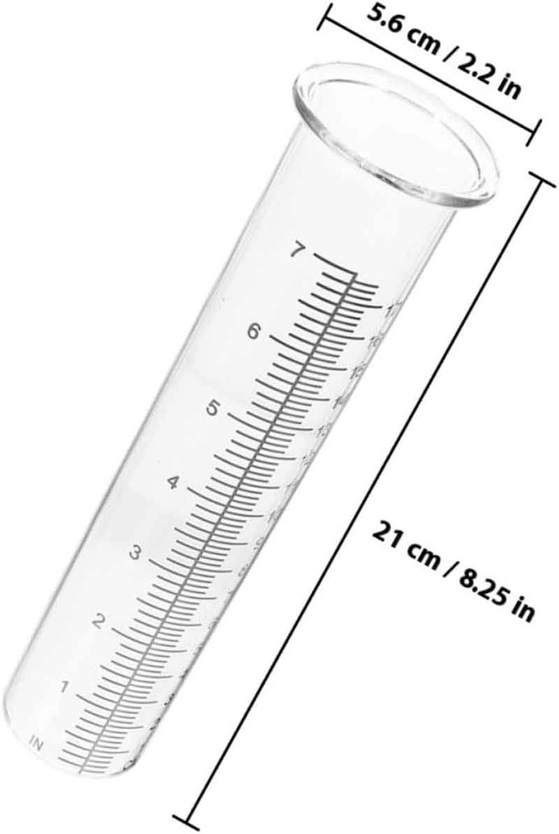 2Pcs Plastic Rain Gauge Tubes with Clear Scale Lightweight Portable Rain Measuring Tubes for Outdoor Garden Lawn image number 6