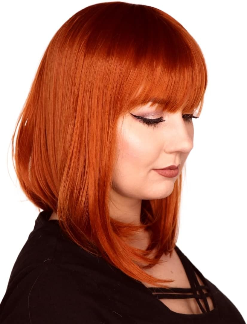 Prettyland C1415 Women'S White Bob Medium Length Short Natural Wig Matte Smooth Daily Date a Live Anemie Short Wig image number 5