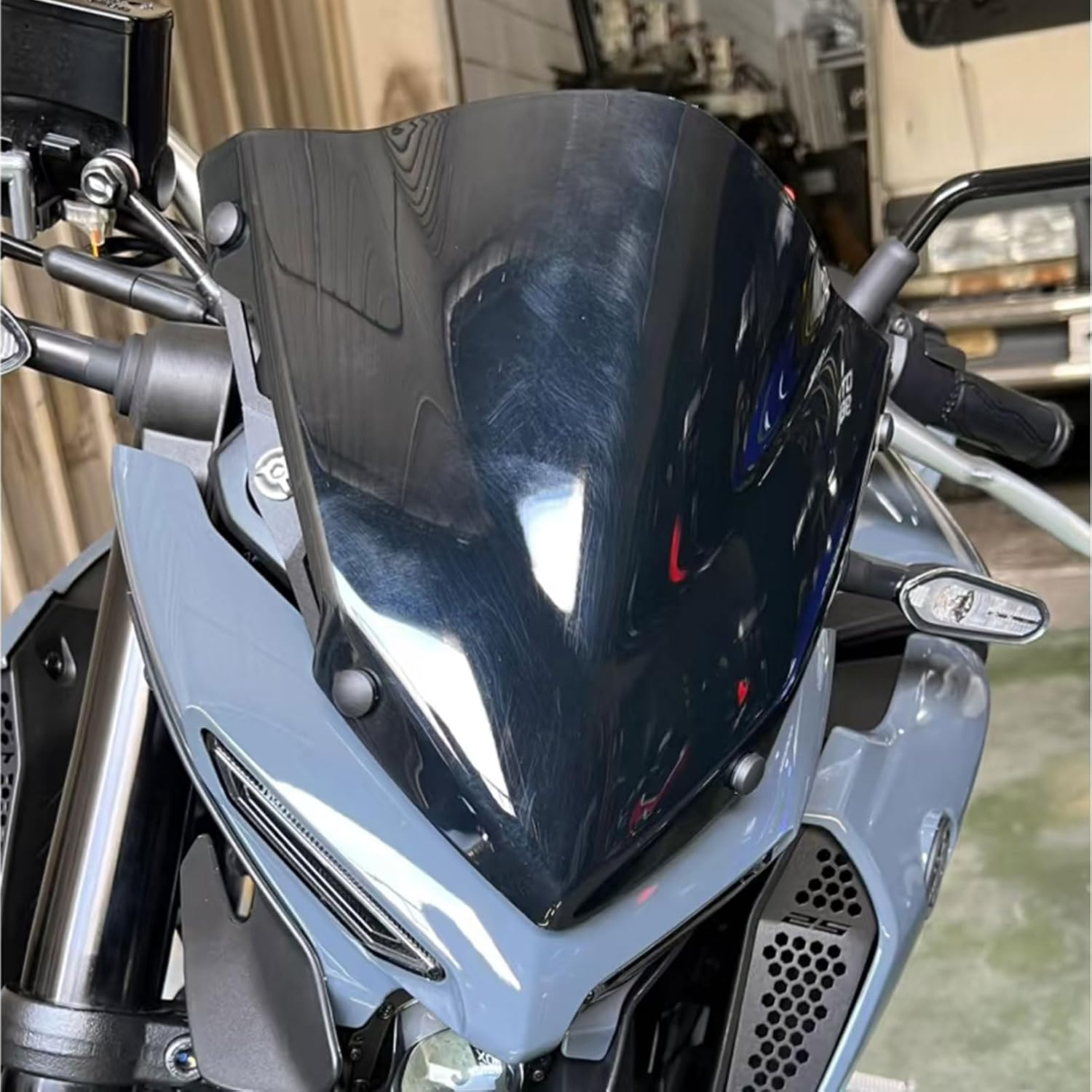 Motorcycle Front Touring Fairing Windscreen Windshield Wind Deflector Cover Compatible with YA-MA-HA MT-03 MT03 MT 03 MT25 MT 25 MT-25 2020 2021 2022 2023 (Smoke) (MD-257-JP) - Smoke image number 5