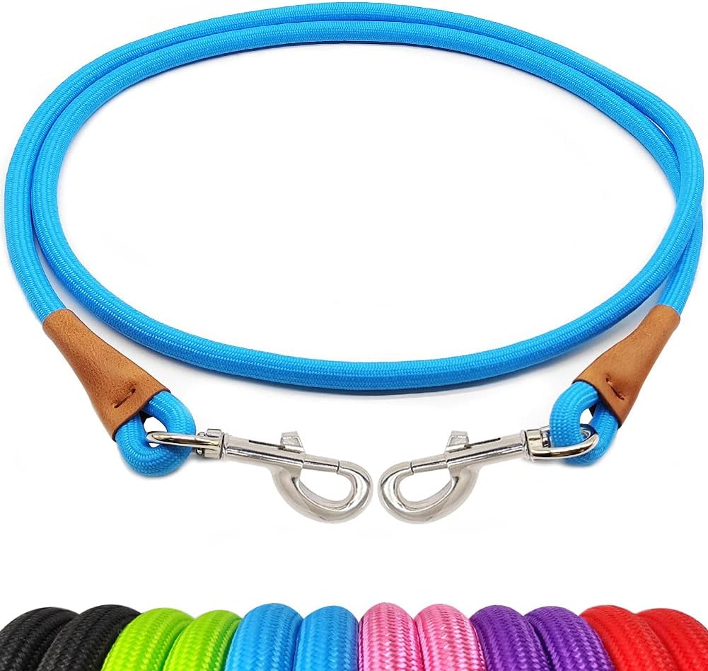 YUCFOREN 6 Foot Dog Tie Out Rope Leash, Training Tie down Heavy Duty Climbing Nylon Basic Leash for Camping, Indoor, Outdoor and Front Yard