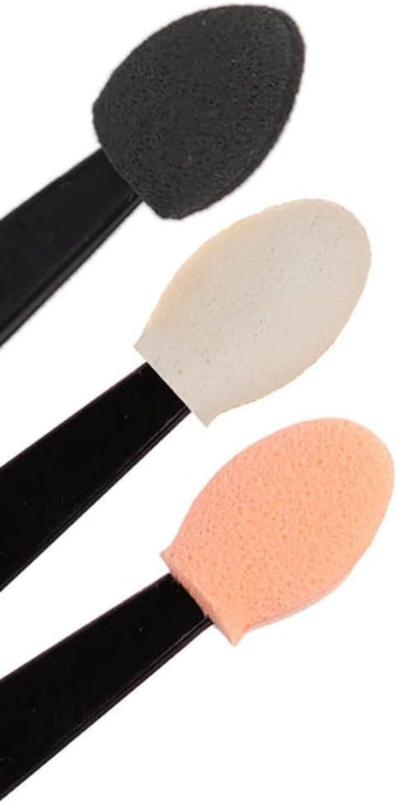 100 Pcs Black White Small Eyeshadow Applicators Eye Shadow Sponge Applicator Sticks Eye Makeup Applicators Sponge Tip Make up Applicators Eyeshadow Brushes Makeup Brushes Tools image number 1