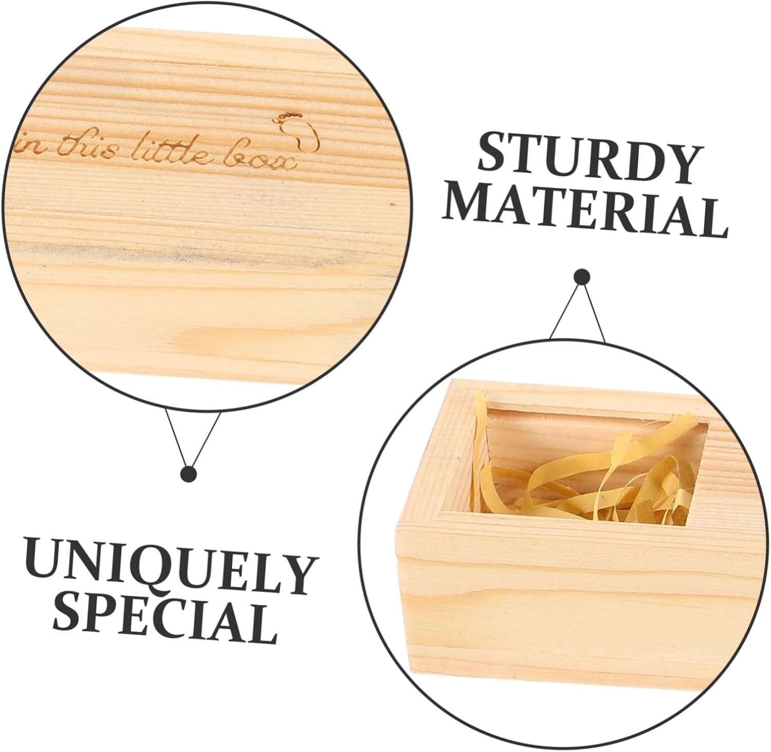 Wood Pregnancy Test Keepsake Case Newborn Announcement Box Family Reveal Wooden Box Slide Lid image number 6