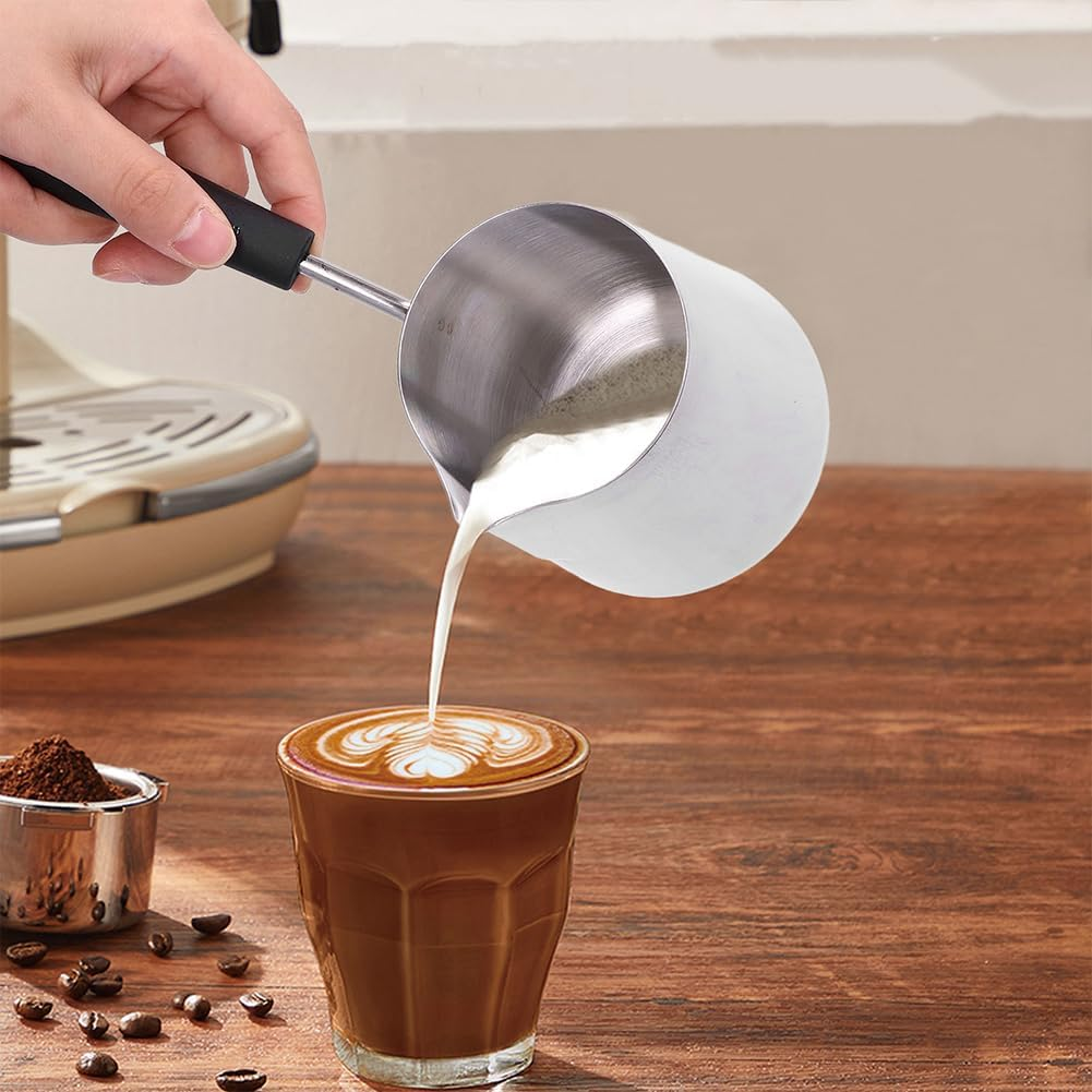 Turkish Coffee Pot, Greek Arabic Coffee Maker Stove Top Coffee Maker Professional Quality Stainless Steel Small Pot image number 3