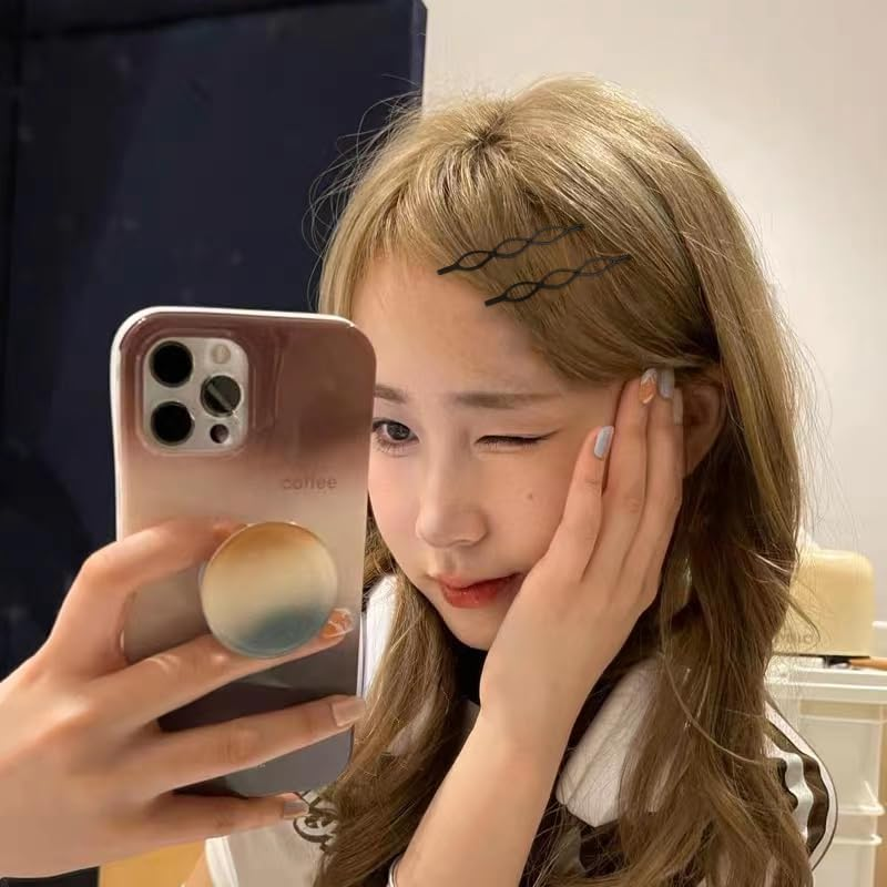 Bobby Pins for Women & Girls - Black Hair Barrettes & Clips for Thick to Fine Hair - No Slip, 12 Pcs image number 1