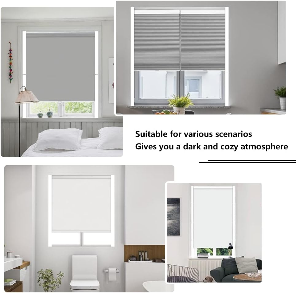 KELIXU 100% Blackout PVC Light Blockers for Roller Blinds Window Shades, Light Blocking Strips Block Light along Two Sides of Windows, Easy to Install, 43 CM L X 3.5 CM W X 0.2 CM H-8 PCS - White - White image number 4
