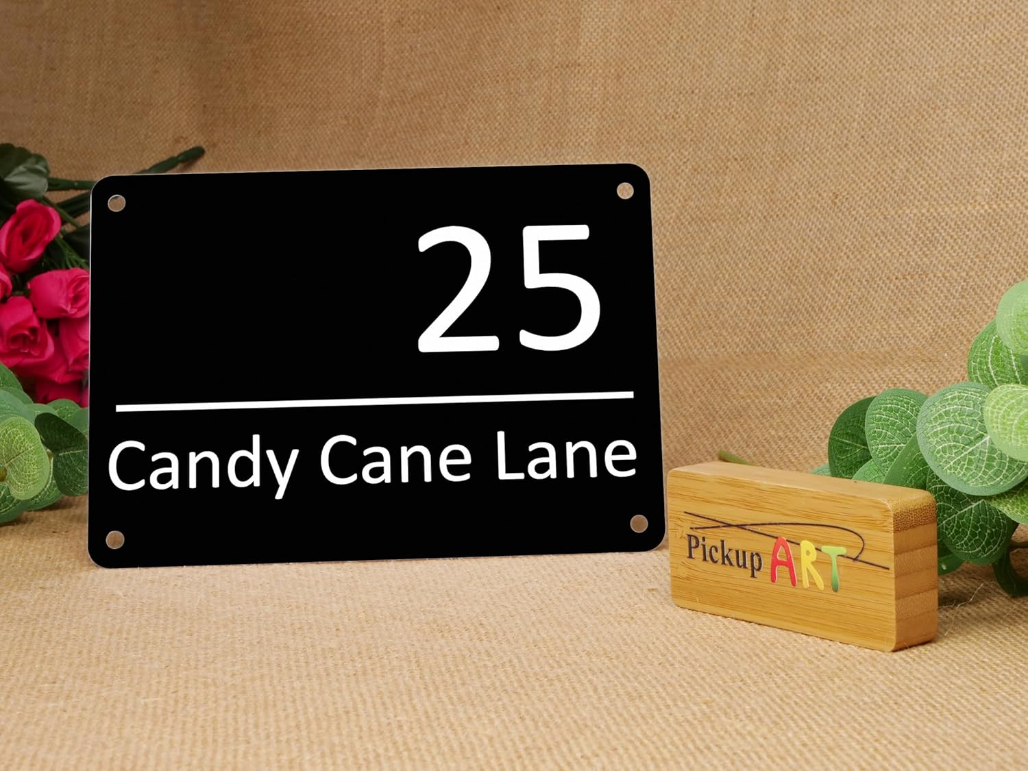 Custom House Number and Street Name Address Sign Plaque Business Address (With Self-Adhesive at Back, 20X30CM) image number 3
