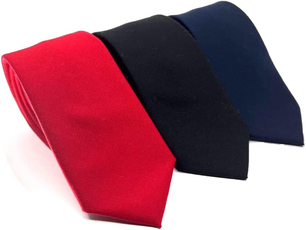 Max & Miller Mens Black Slim Skinny Wool Tie Necktie Wedding Present image number 3