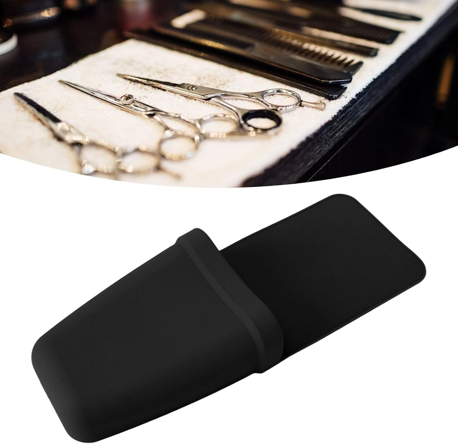 Heat Resistant Silicone Mat Pouch, Soft Washable Silicone Heat Resistant Holder Mat Pouch for Flat Iron,Curling Iron, Hot Hair Tools, Silicone Heat Resistant Travel Mat Pouch