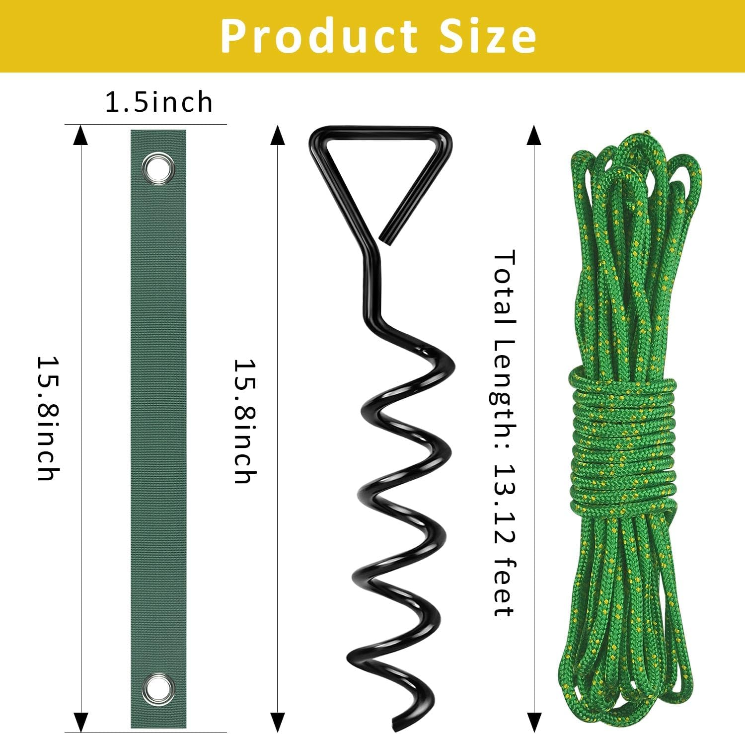 Tree Stake Kit, Heavy Duty Spiral Tree Stakes and Supports for Straightening Leaning or Young Trees, Protects from Harsh Weather image number 5