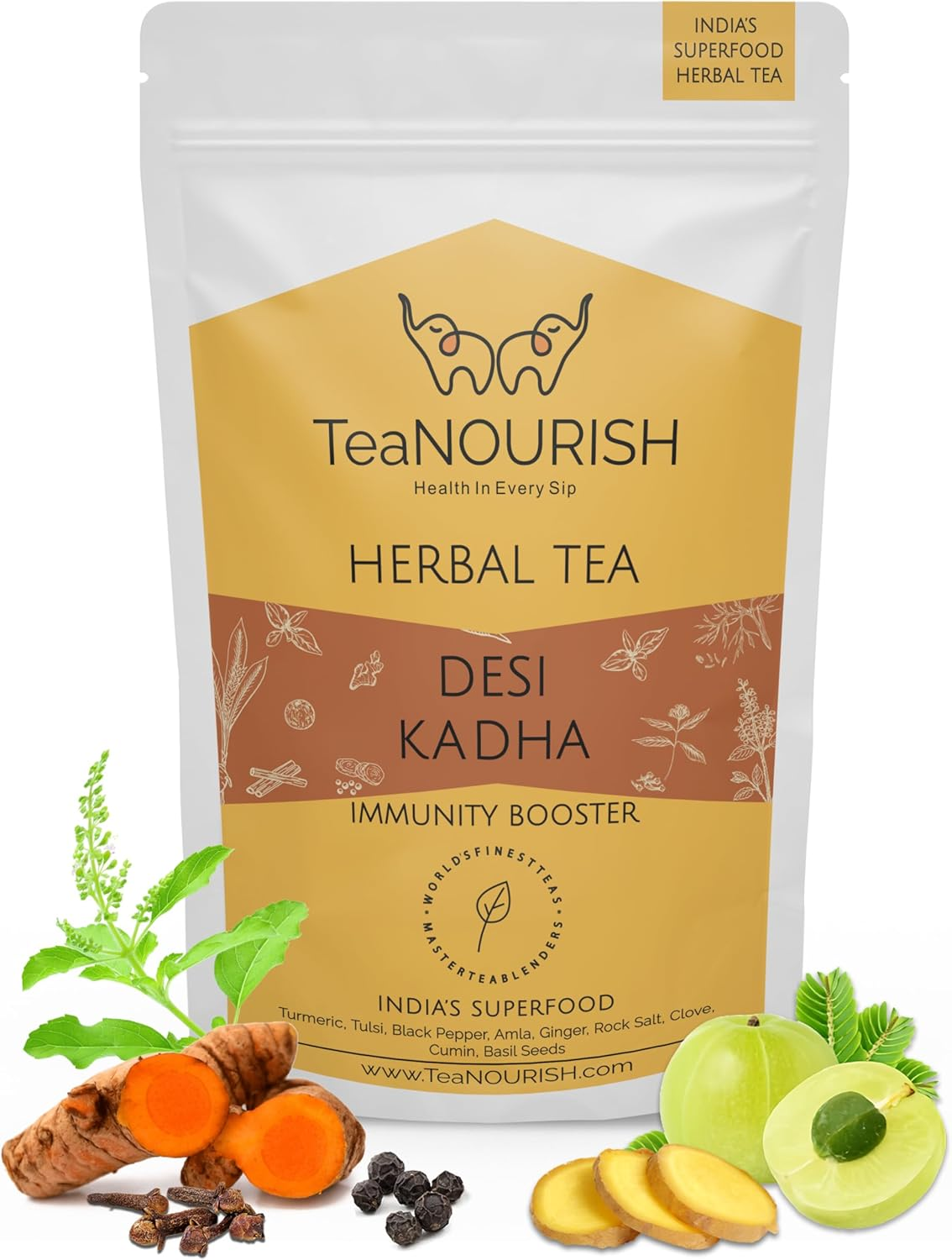 Teanourish Sparkling Sangria | CAFFEINE-FREE Herbal Tea | Refreshing and Fruity | Apple, Strawberry, Mango, Pineapple, Hibiscus | Brew Hot or Iced Tea - 100 G image number 3