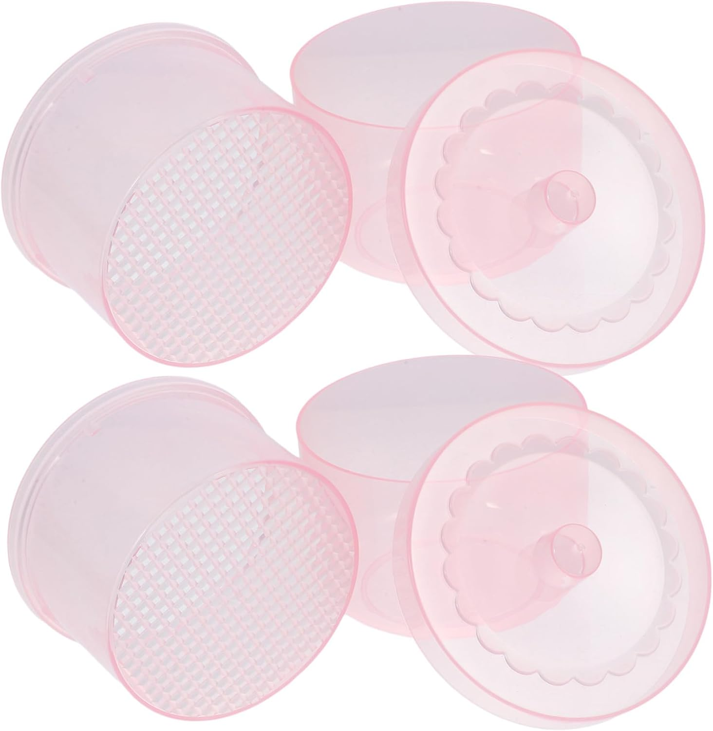 FONDOTIN 2Pcs Nail Art Tools Cleaner Case with Dual Filter for Manicure and Pedicure Plastic Organizer Box for Tweezers Compact Sterilizer Tray for Nail Professionals and Home Use image number 1