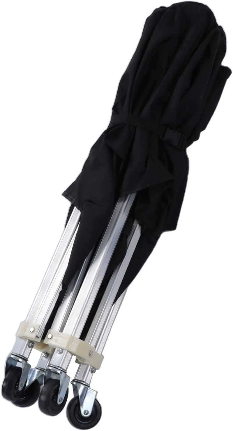 Ball Storage Cart, Foldable Stability Wheeled Ball Cart Black Large Capacity for Football image number 4