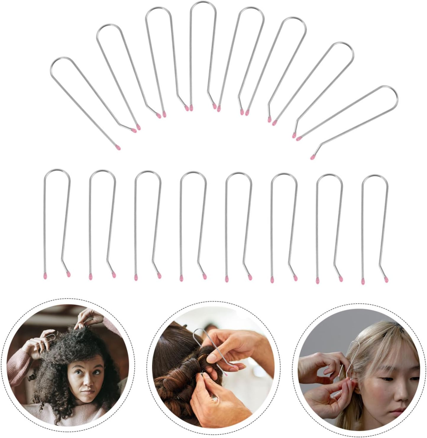 COHEALI 20Pcs Curling Roller Clip Metal Wire Clips Electric Curler Clips Hair Crimper Clip Metal Electric Rollers Clips Hair Curling Iron Hair Rollers Clamps Miss Wire Clamp Household