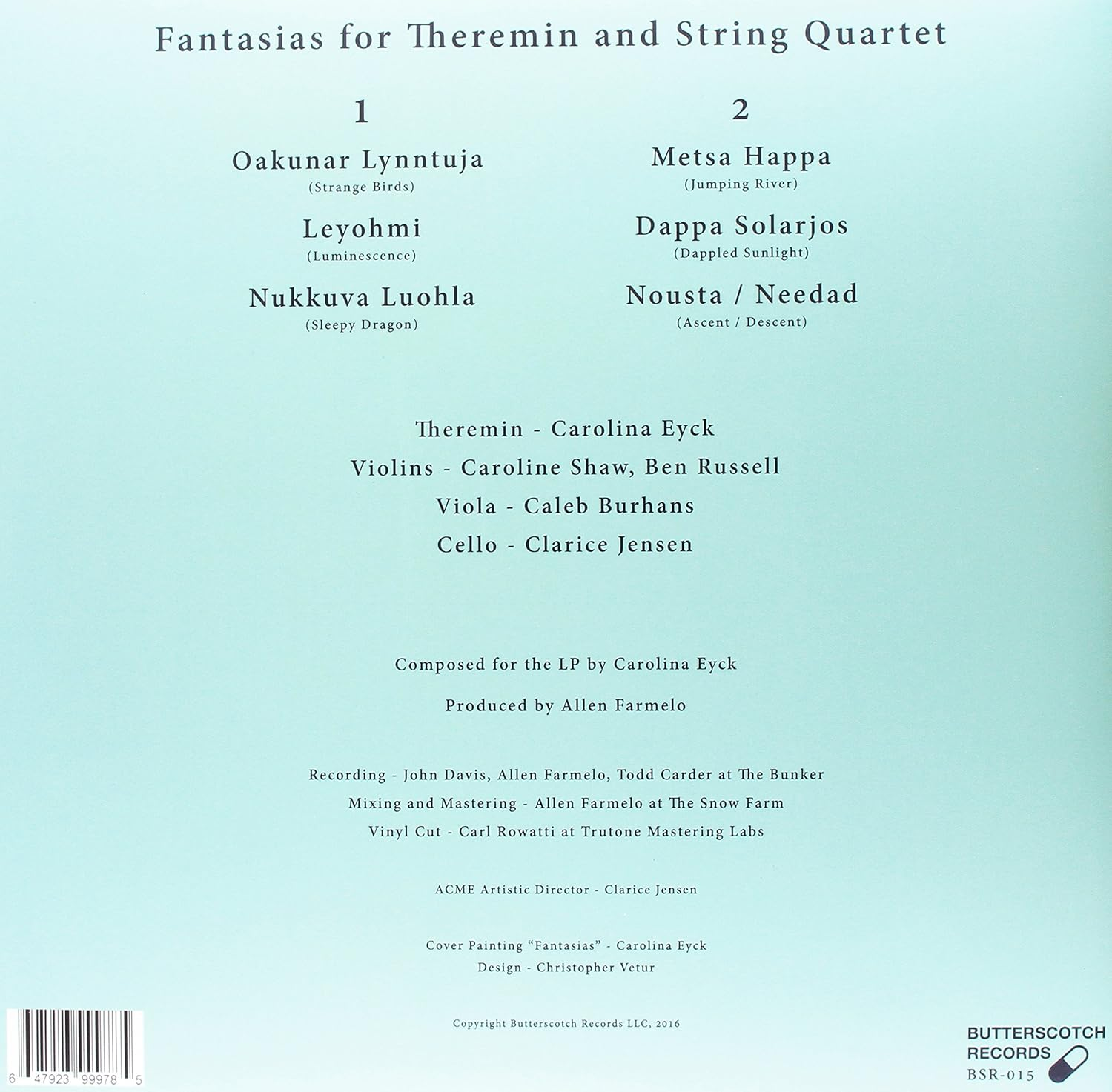 Fantasias for Theremin and String Quartet image number 1