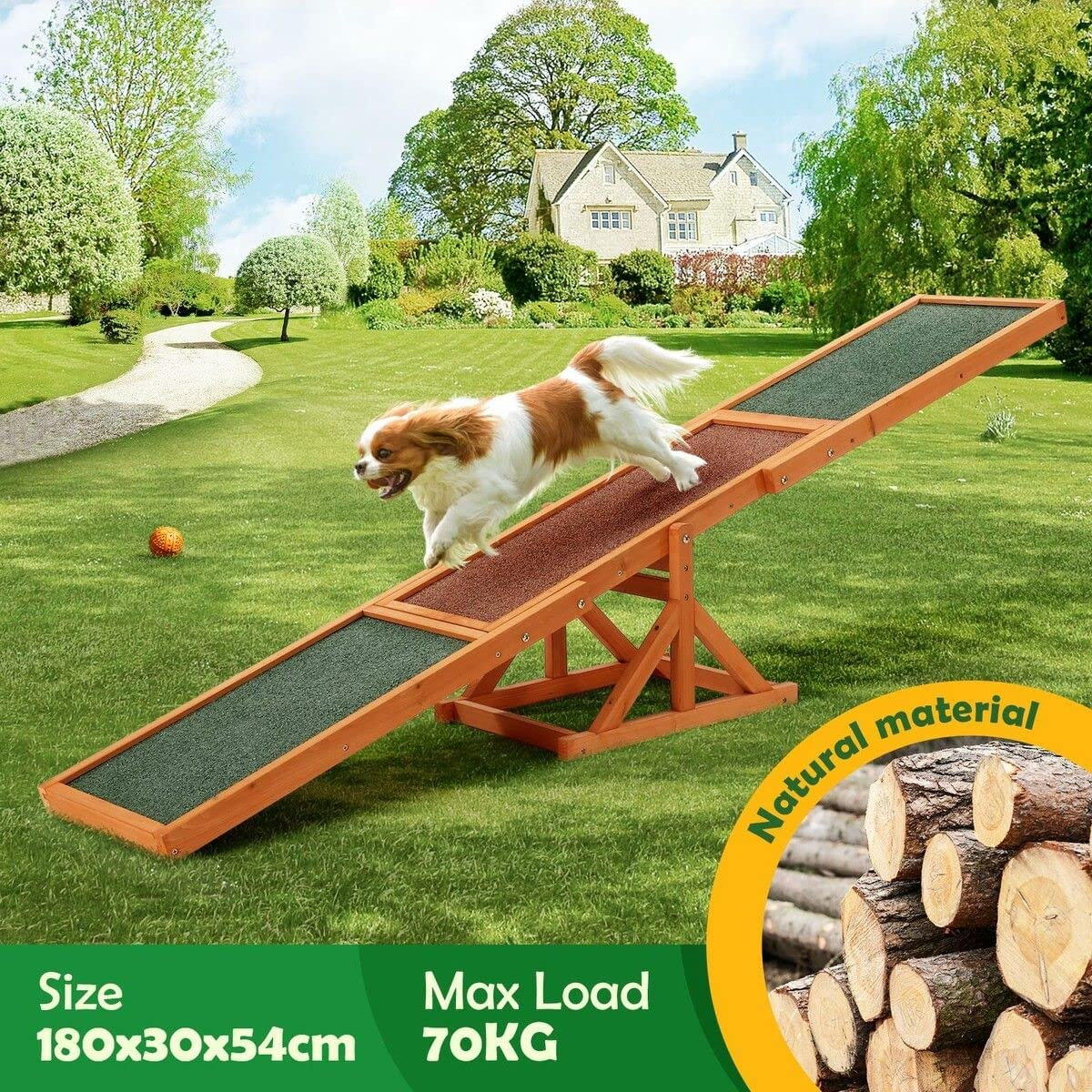 Pet Seesaw Dog Agility Outdoor Cat Obedience Training Puppy Sports Agility Outdoor Play Equipment Wooden image number 6