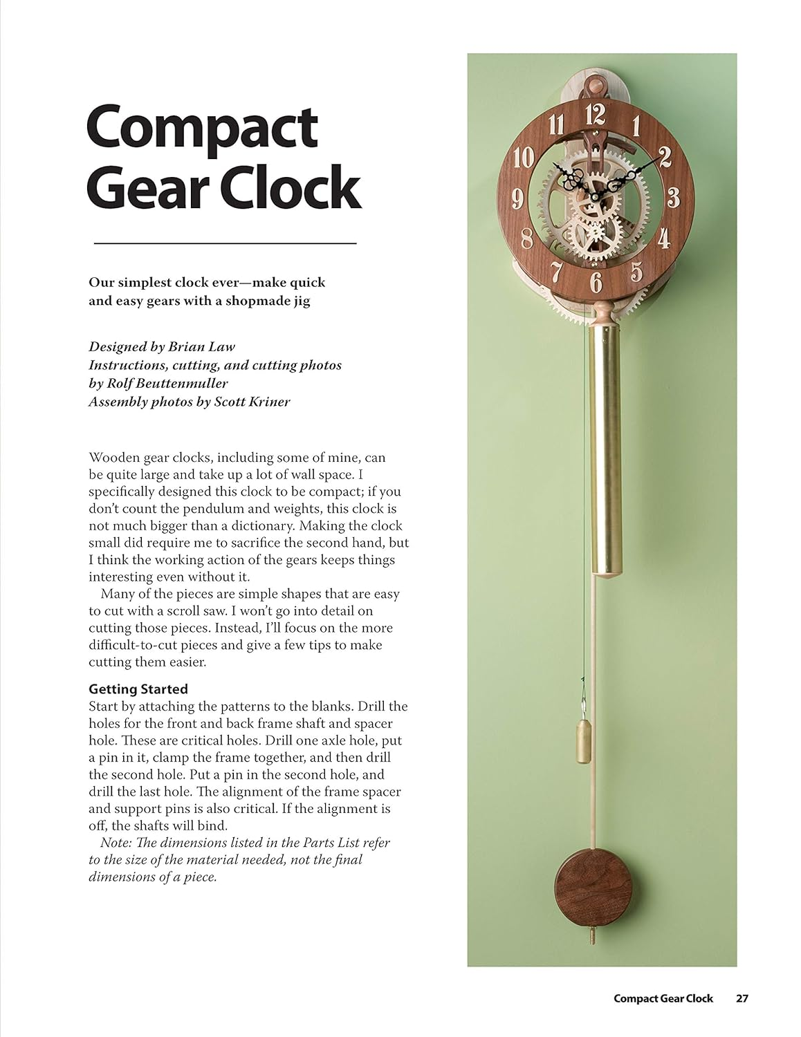 Making Wooden Gear Clocks: 6 Cool Contraptions That Really Keep Time image number 5