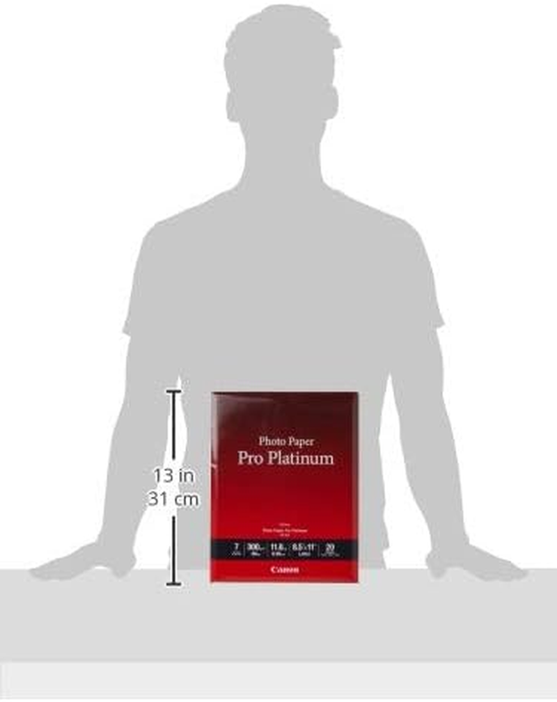 Canon 2768B022 Photo Paper Pro Platinum, 8.5 X 11 Inches, 20 Sheets