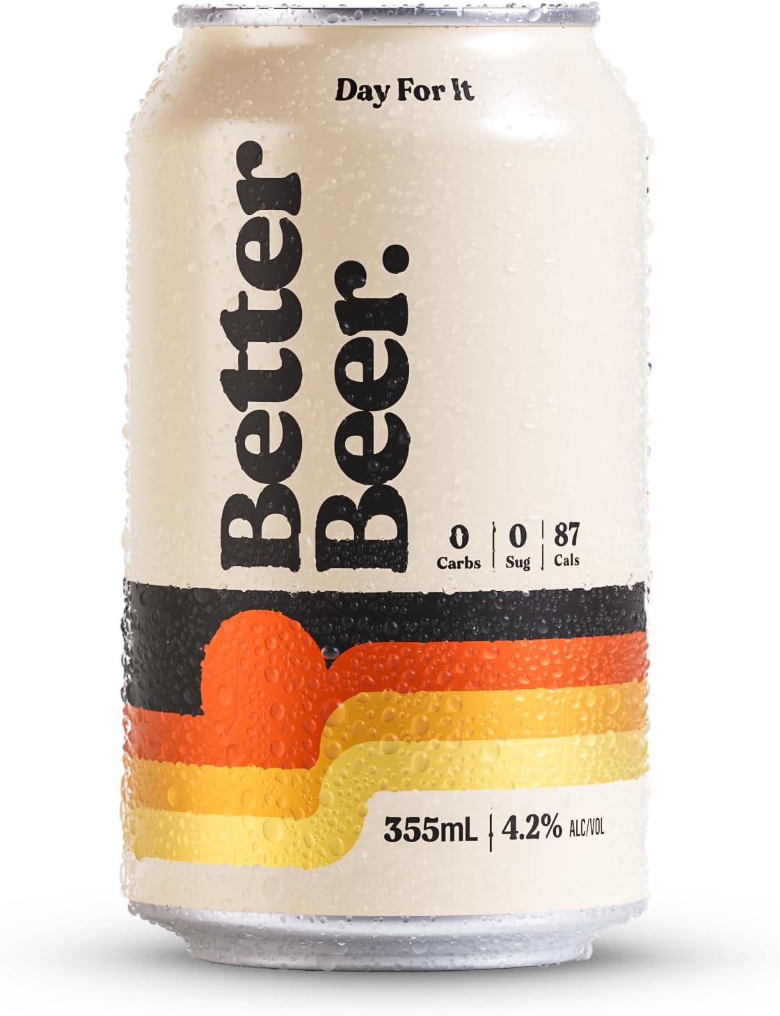 Better Beer Zero Carb, Premium Lager, 355Ml Cans, 4.2% ABV, No Sugar, 24 Pack