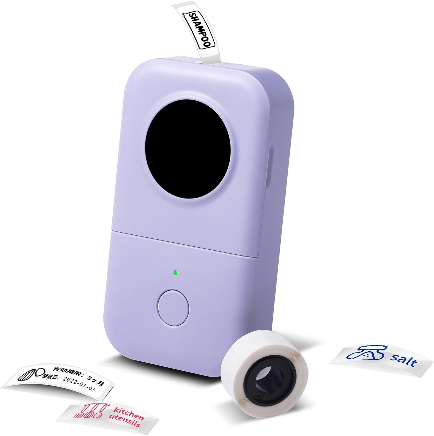 Label Printer-Phomemo D30 Portable Thermal Label Maker Bluetooth Labelling Machine Sticker Printer for Home Kitchen School Office Store, Pink