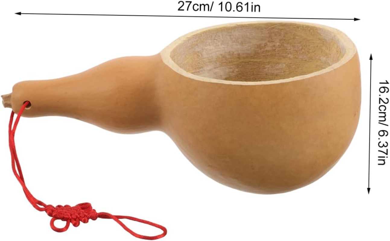 KOMBIUDA Natural Gourd Ladle Handmade Water Dipper for Bathing Lightweight Ergonomic Scoop for Gardening Home Use Durable Design for Effortless Handling and Versatile Applications image number 5