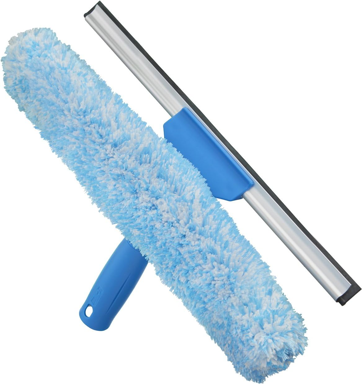 Unger Professional 10" Window Cleaning Tool: 2-In-1 Microfiber Scrubber and Squeegee image number 1