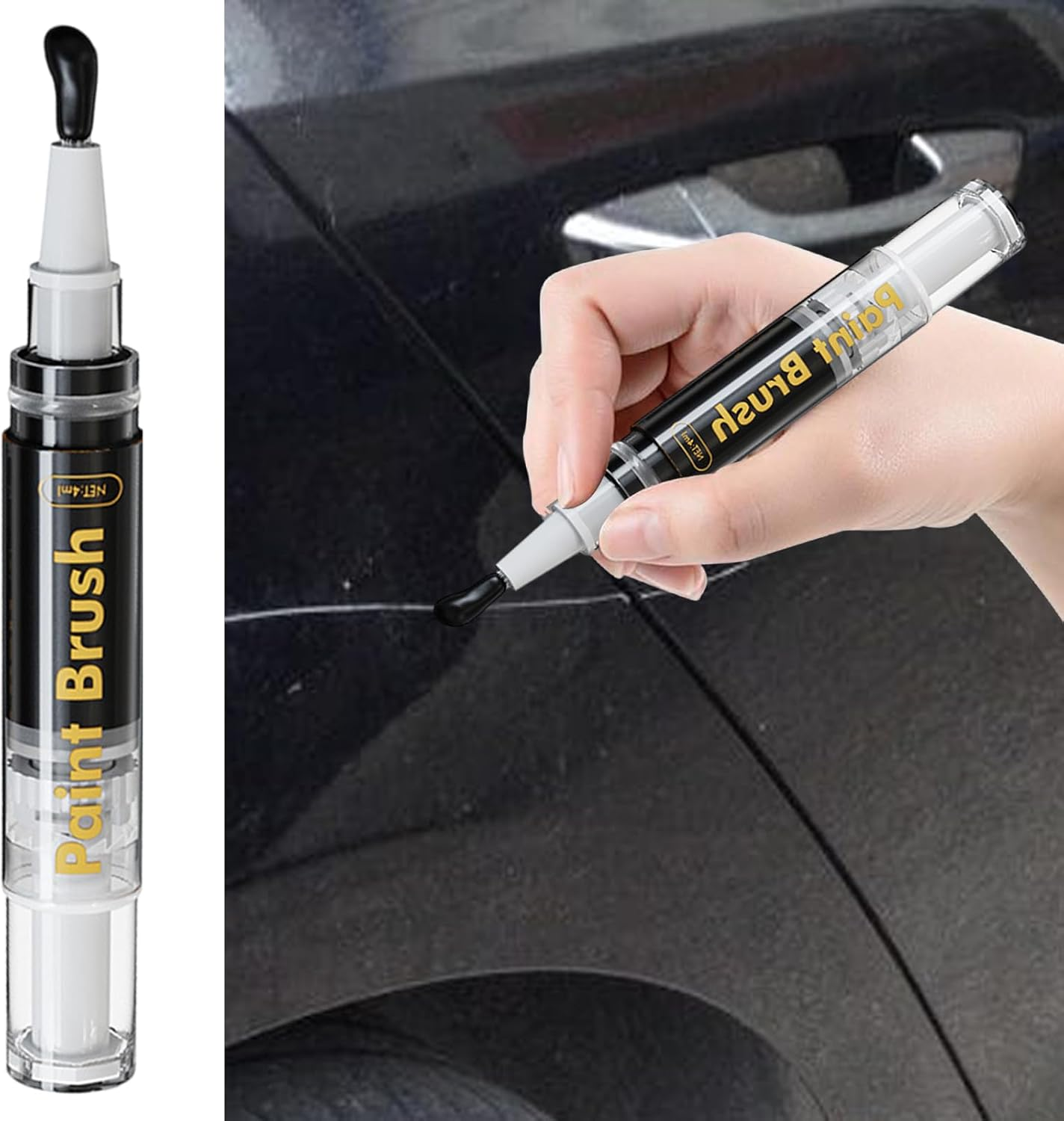 Car Touch up Paint | Auto Touch up Paint | Automotive Exterior Quick Scratch Repair Pen for Long Lasting High-Gloss Finish - Silver image number 6