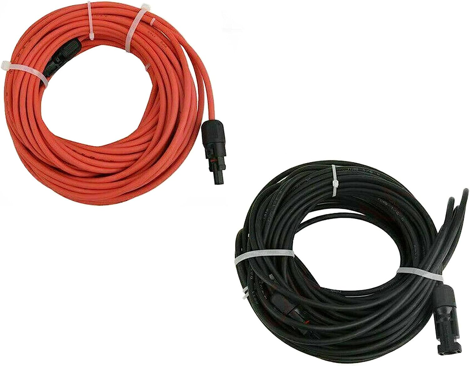 DIGISHUO 5M 6Mm&sup2;/10 AWG Solar Extension Cable with Female and Male Connector | 1 Meter Solar Panel Extension Cable Wire Adapter Kit | 1 Pair Red and Black