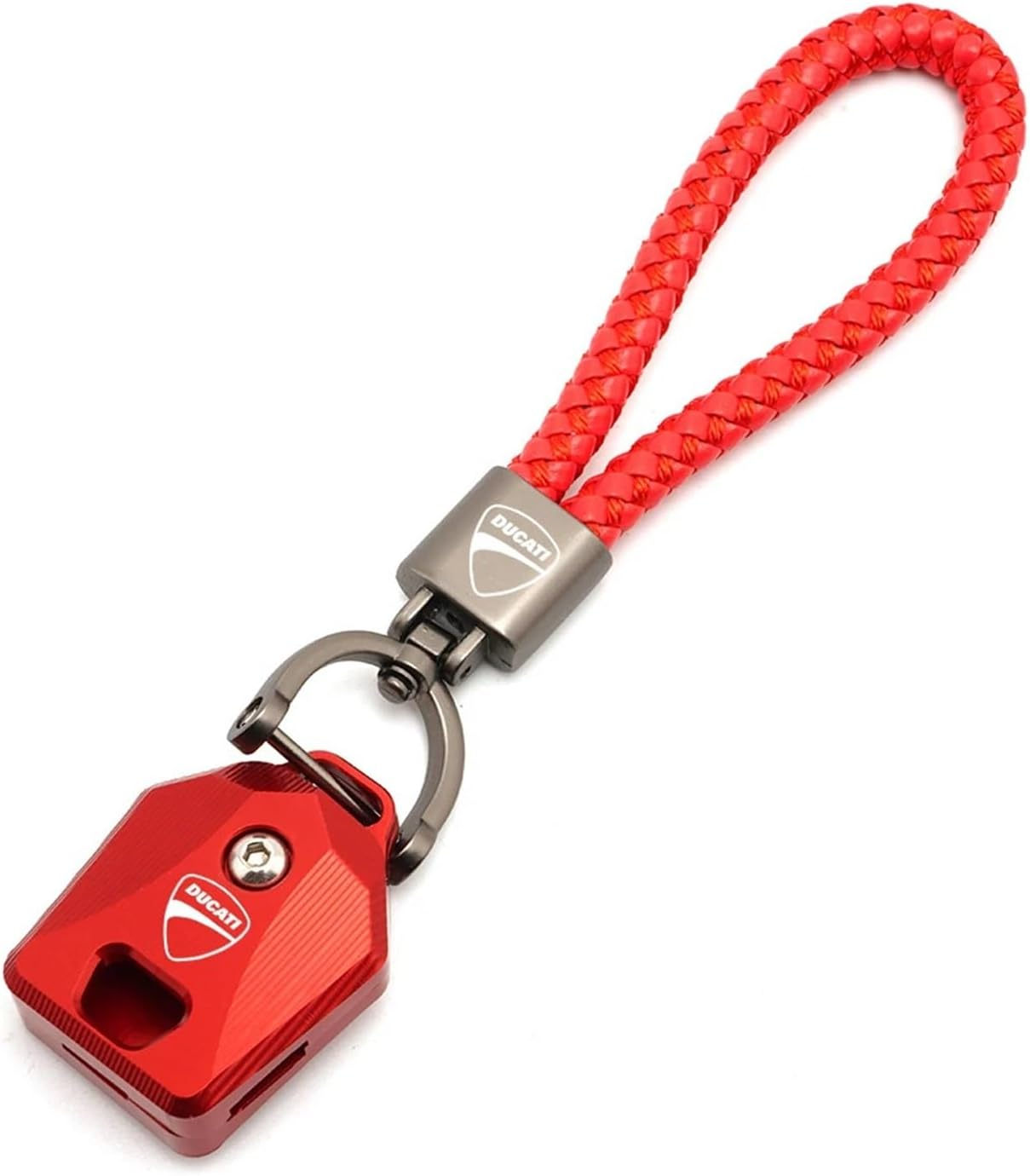 Jininshengxindianzi Compatible with Ducati 600 748 848 999 1098 800 900 749 1198 Monster S2R/S4/S4R/ST3 600 620 696 Motorcycle Key Case Cover Shell with Logo (Color : Black) image number 1