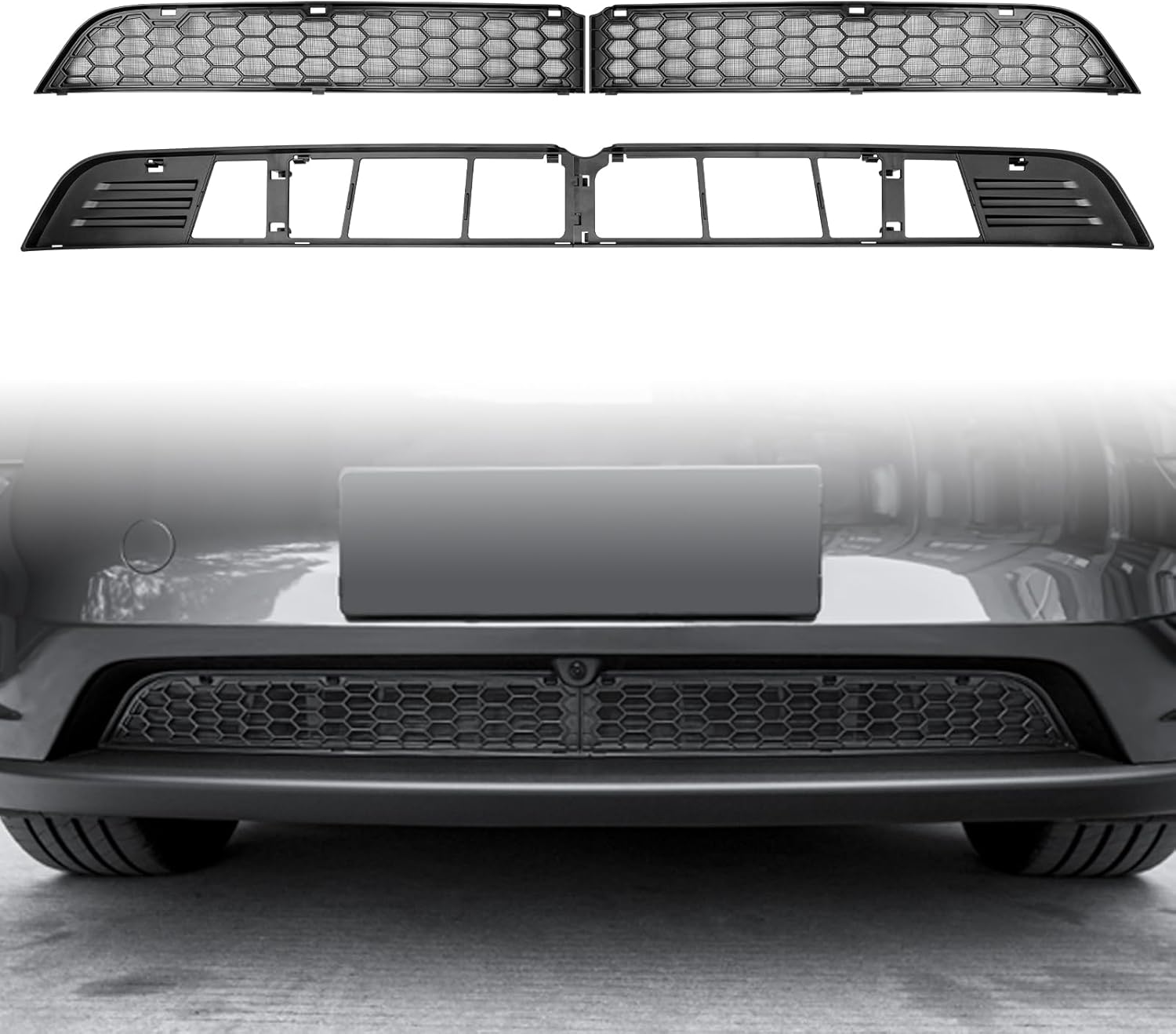 Grille Mesh Inserts for 2025-2026 Tesla New Model Y Front Air Inlet Vent Grille Cover Replacement for New Model Y Juniper (Launch Series) Accessories (Detachable Version) No 3M Sticker Needed image number 1