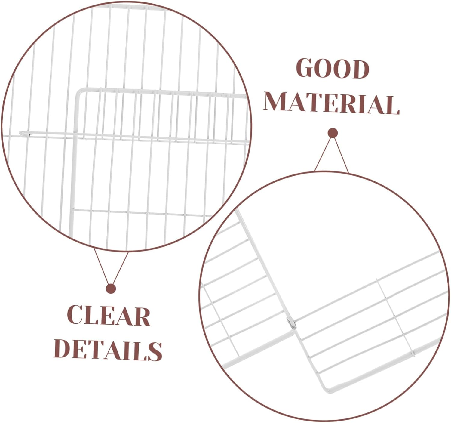 Yardwe Dense Mesh Cat Cage Replacement Door Panel Inwardfolding Iron Metal Screen for Indoor Pet Playpens Crates Enclosures Villa Accessory image number 5