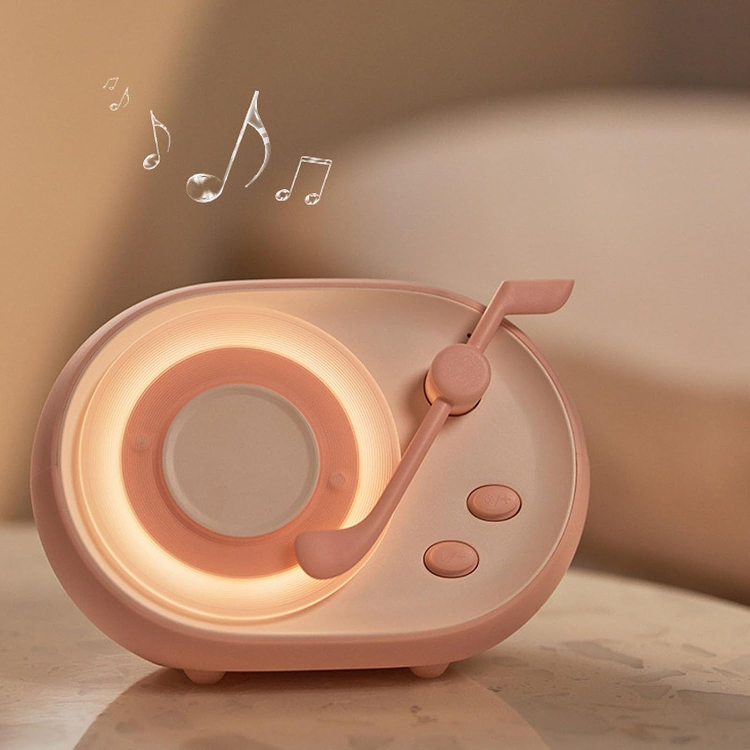 Cute Speaker, Mini Portable Speaker with Light, Retro Stylish Design, 1200Mah Battery Bass Enhancement Birthday Vintage Speaker for Bedroom (#2) image number 5