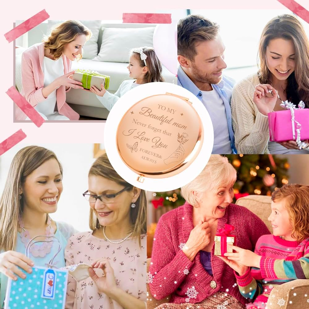 Makeup Mirror, Mom Birthday Gift, Portable Makeup Mirror, Valentine'S Day Gift image number 3