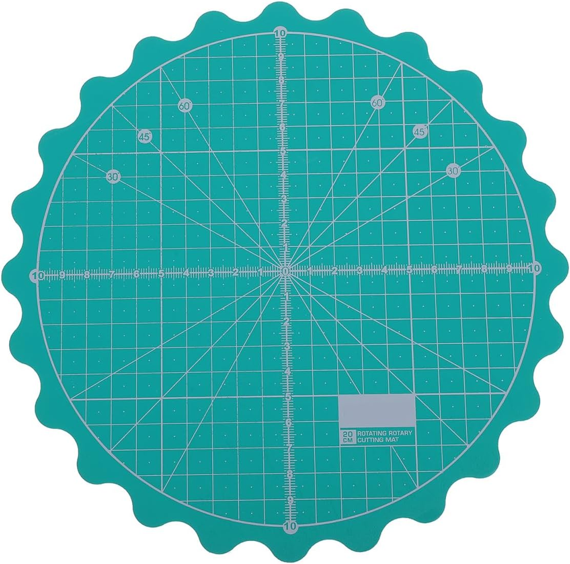 Operitacx Rotating Cutting Mat for Sewing, Crafting, Patchwork Quilts - Non-Slip round Craft Pad, Circle Board with Grid - Plastic, Green image number 5