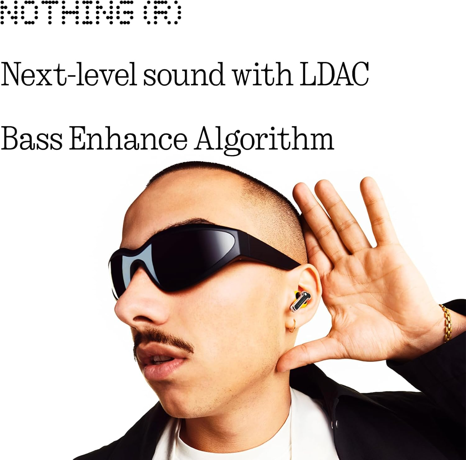 Nothing Ear (A) Wireless Earbuds with Chatgpt Integration, 45Db Hybrid Noise Cancelling Headphones, Hi-Res Audio, Advanced Equaliser, Dual Connect, 6 Mics, 42.5H Playtime Bluetooth Earphones Yellow - Yellow image number 2