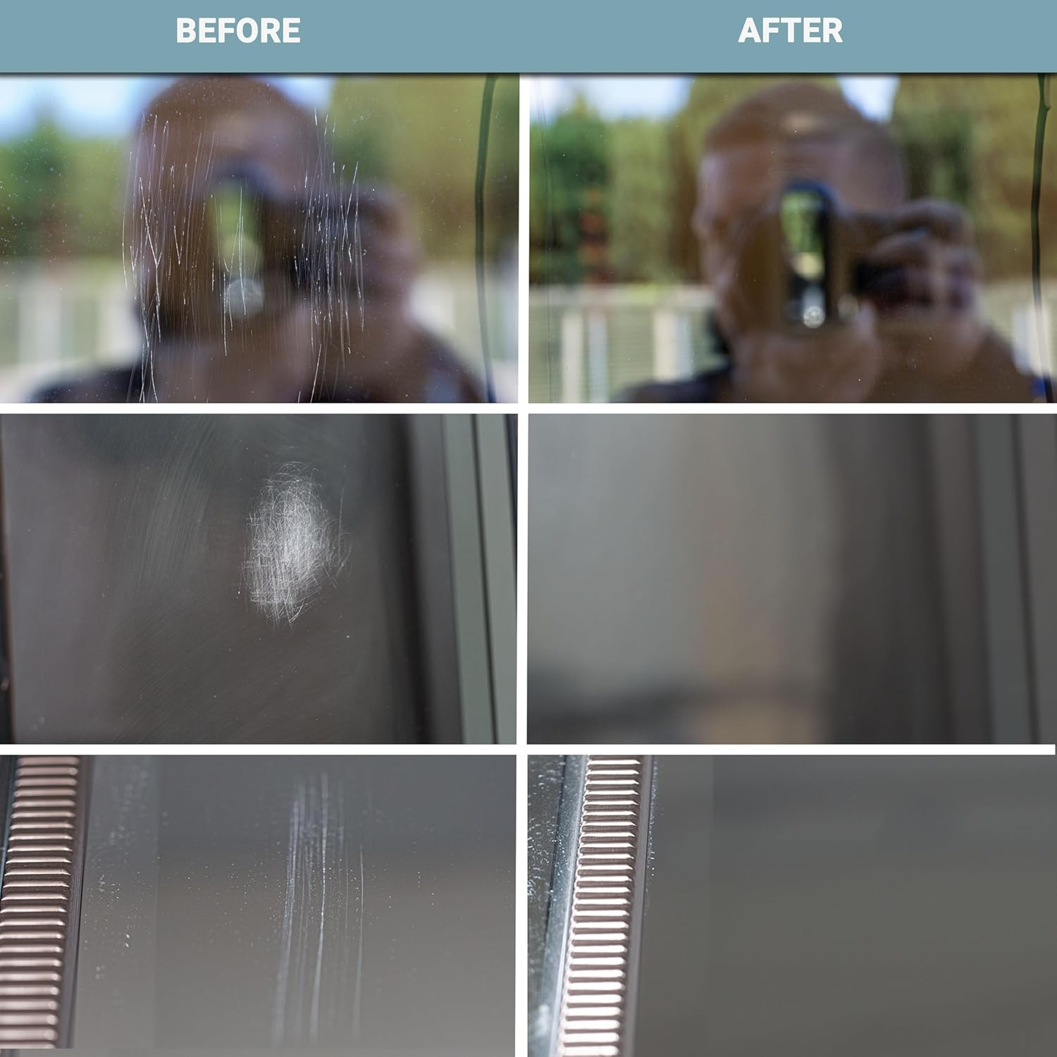 Glass Polish 28004 DIY Glass Scratch Removal Kit Deluxe for All Glass Surfaces - &Oslash; 50Mm & 75Mm with Drill Attachment