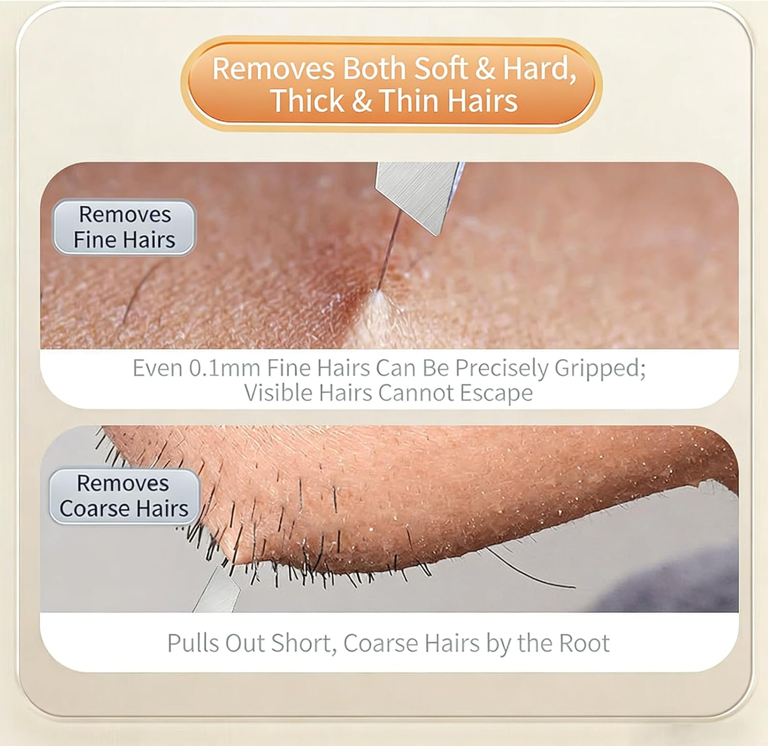 Luzcauwy 2PC Eyebrow Tweezers Set - Professional Slant Tip Stainless Steel Precision Tweezers for Women Facial Hair Removal & Brow Shaping image number 1