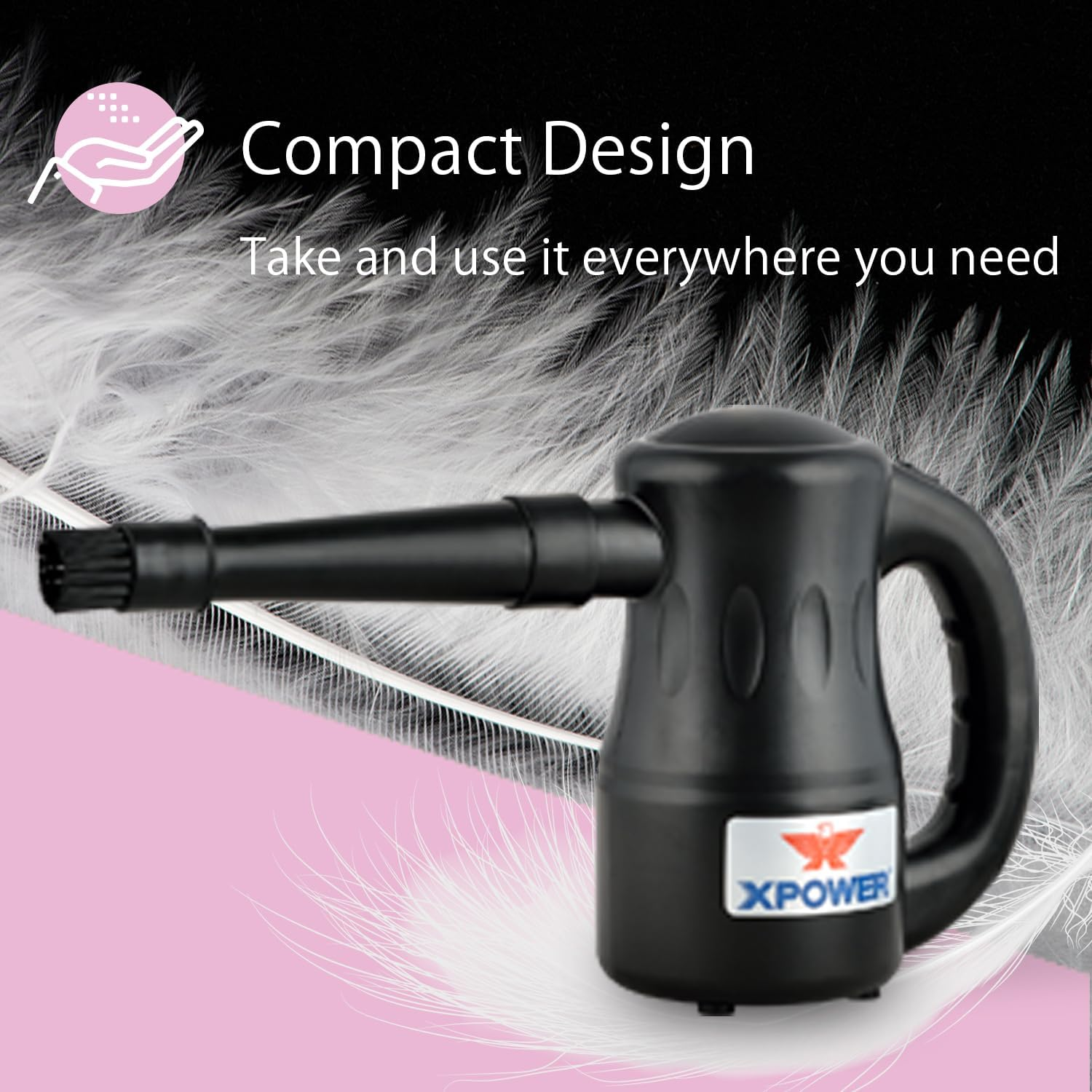 XPOWER A-2 Multi Electric Computer Duster Dryer Air Pump Air Spray Blower Vacuums (Black) image number 6