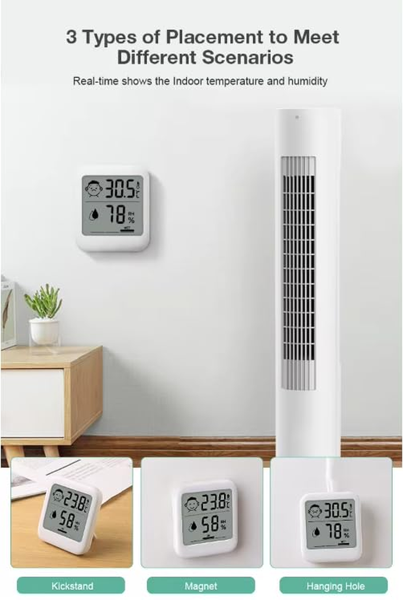 Indoor Digital Thermometer Hygrometer, Temperature and Humidity Monitor image number 3