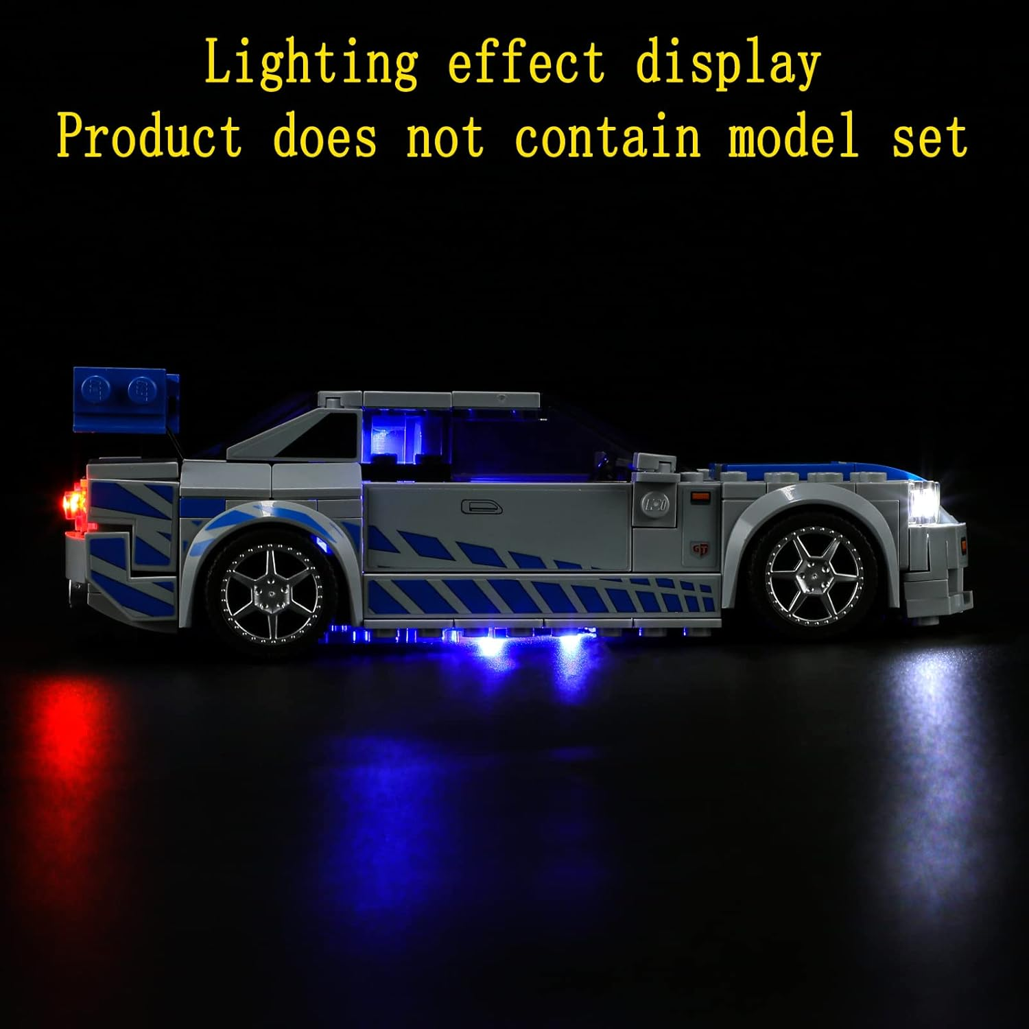 GEAMENT LED Light Set Compatible with  2 Fast 2 Furious - Nissan Skyline GT-R (R34) - Lighting Kit for Speed Champions 76917 (Model Set Not Included) image number 1