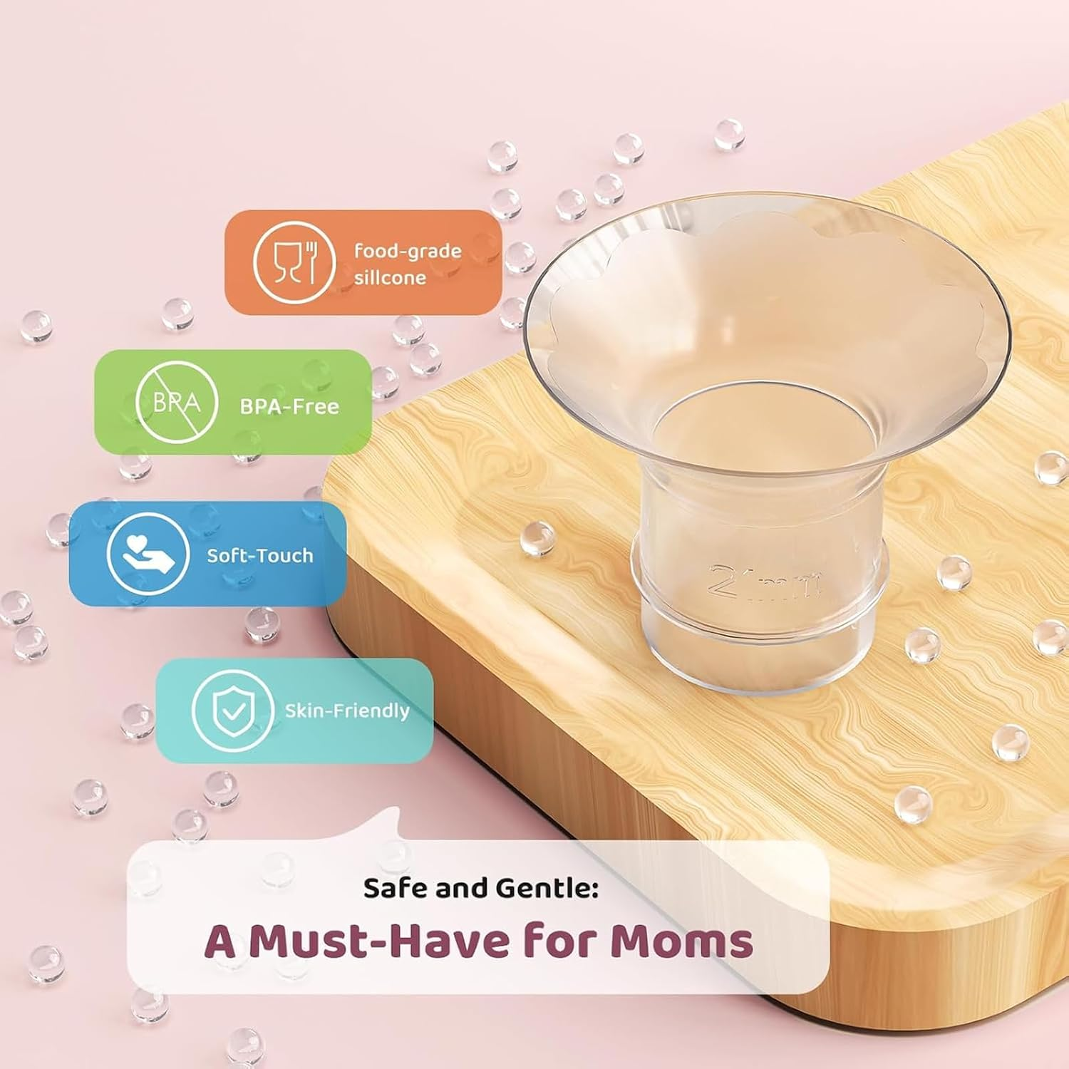 Weidllys Flange Sizing Kit with 10PCS Flange Inserts 13/15/17/19/21Mm and Nipple Measurement Tool for Flanges, Silicone Breast Pump Flange Insert Kit for 24Mm Most Pumps image number 6