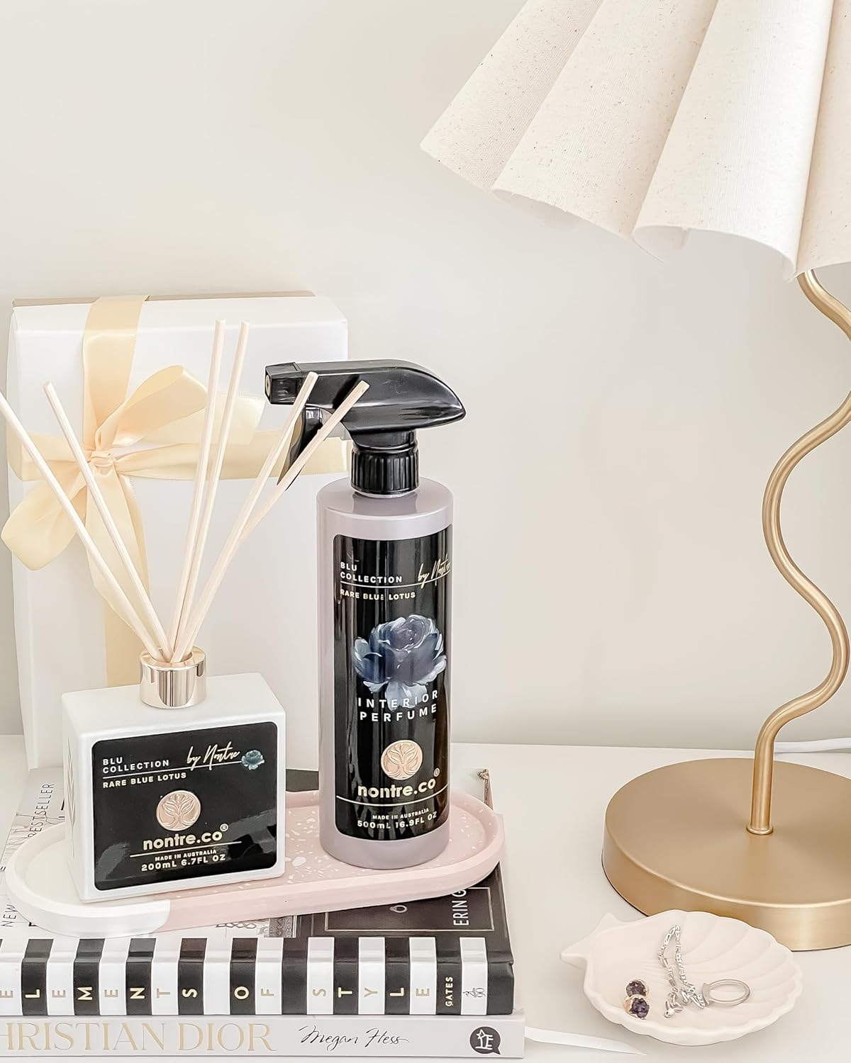 Nontre, Reed Diffuser, Blu Collection, 6 Bamboo Reeds, Delicate, Exotic Aroma with Extreme Scent Longevity, Aromatherapy Reed Diffuser, 200Ml