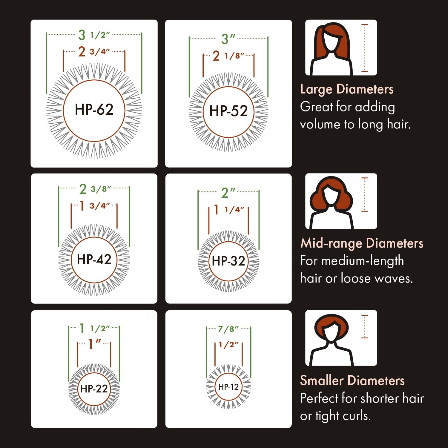 Olivia Garden Heat Pro Ceramic + Ion HP22 round Thermal Hair Brush