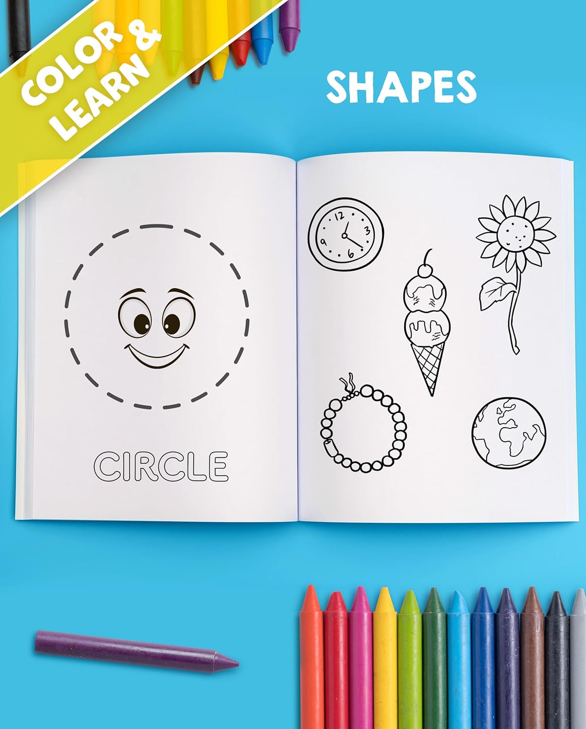 My Big Fun Coloring Book for Toddlers to Learn the Animals, Shapes, Colors, Numbers and Letters: Activity Workbook for Kids Ages 2-4 Years image number 6