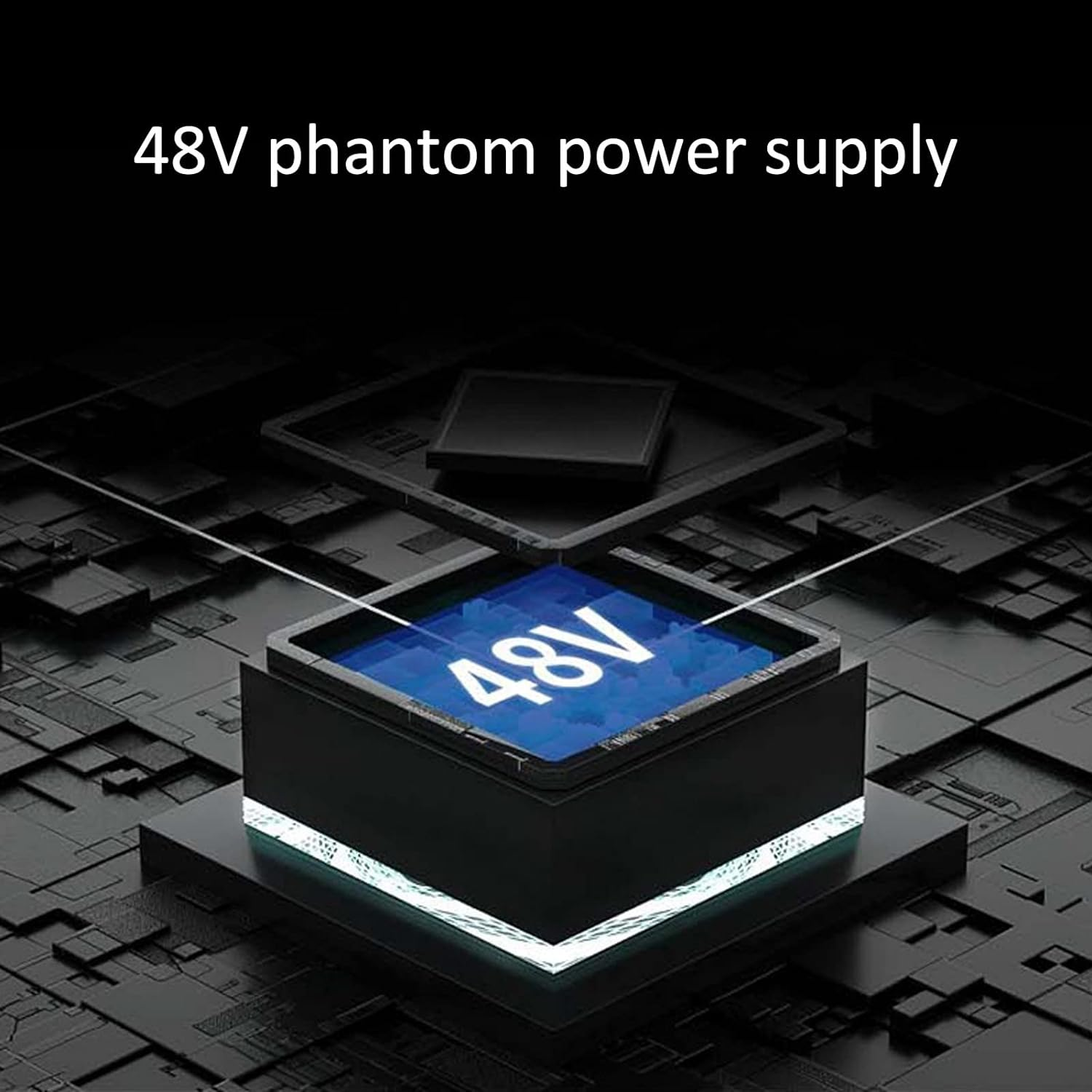 2 Channelsmixer, Sound Card USB 48V Phantom Power Compact Sound Mixing Console, USB Soundcard for PC Recording for Music Recording Home Karaoke Internet Karaoke image number 2