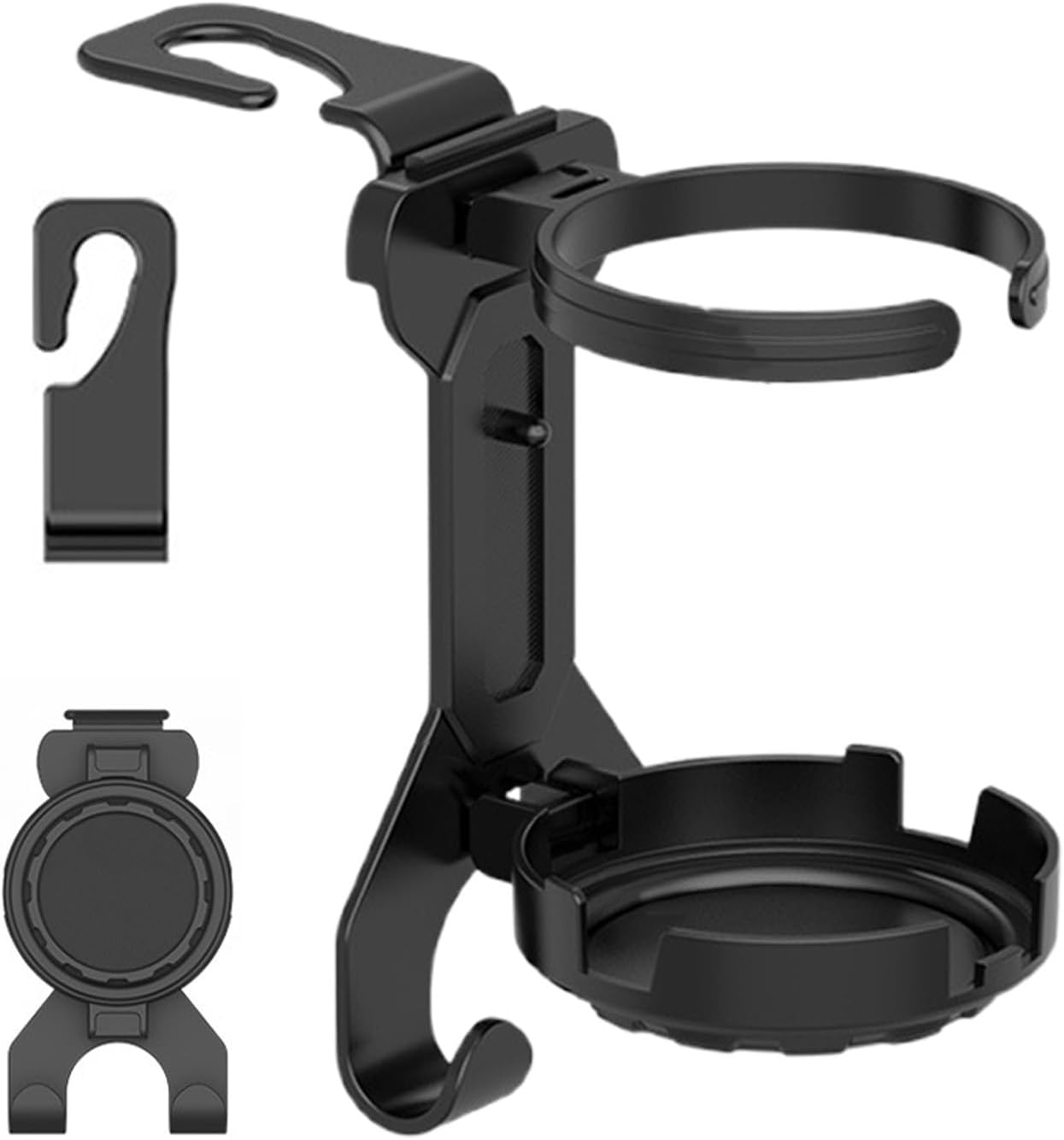 Rissunkv Back Seat Cup Holders for Cars,Automotive Storage Accessories | Car Back Seat Cup Holder Headrest Hook - for Travel Truck Cell Phones Keys Beverage Bottle image number 3